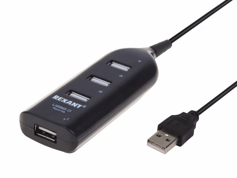 Хаб USB Rexant 4xUSB 2.0 18-4105 цена и фото