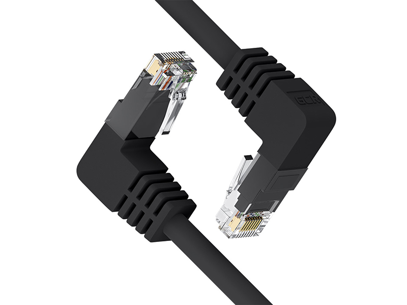 фото Сетевой кабель gcr utp cat.5e rj45 t568b 1m black gcr-53910