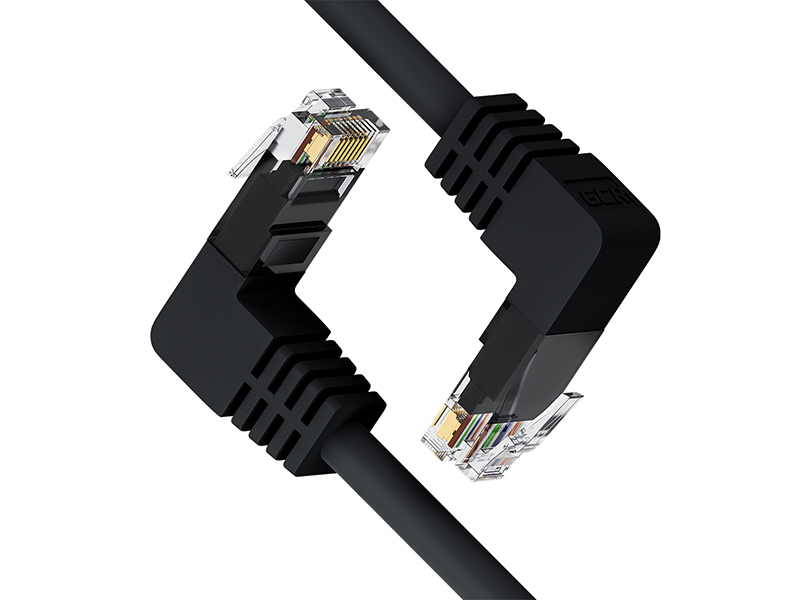 фото Сетевой кабель gcr utp cat.5e rj45 t568b 1m black gcr-53911