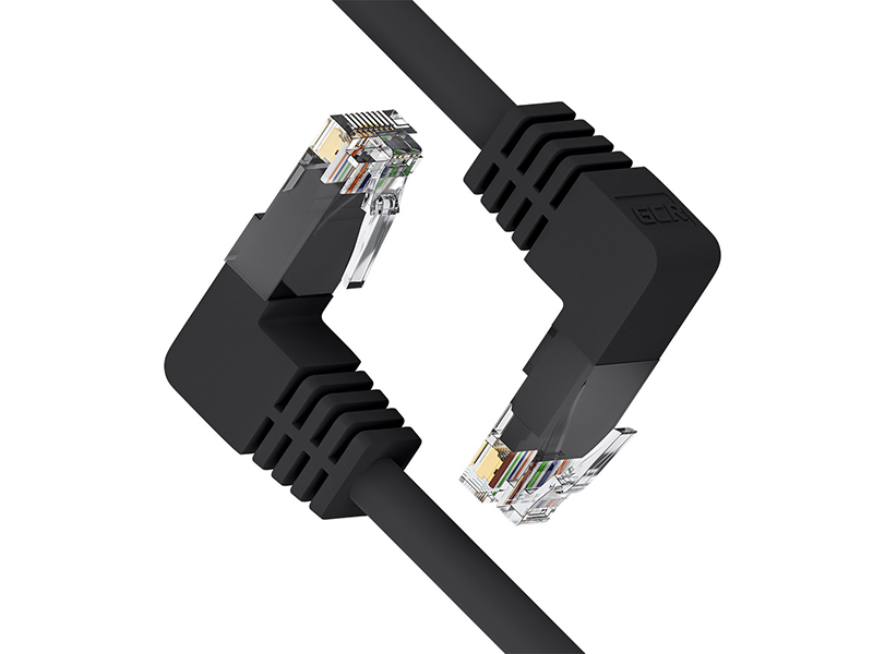 фото Сетевой кабель gcr utp cat.5e rj45 t568b 1m black gcr-53912