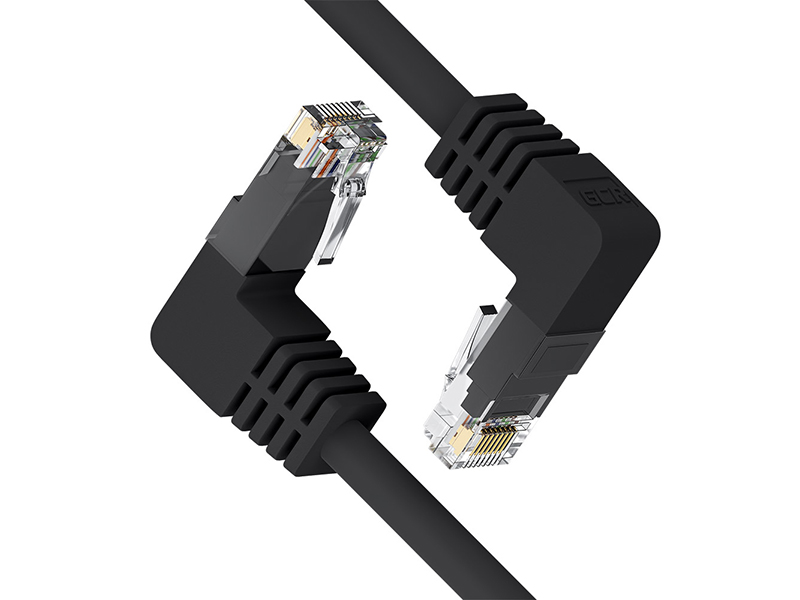Сетевой кабель GCR UTP cat.5e RJ45 T568B 50cm Black GCR-53941