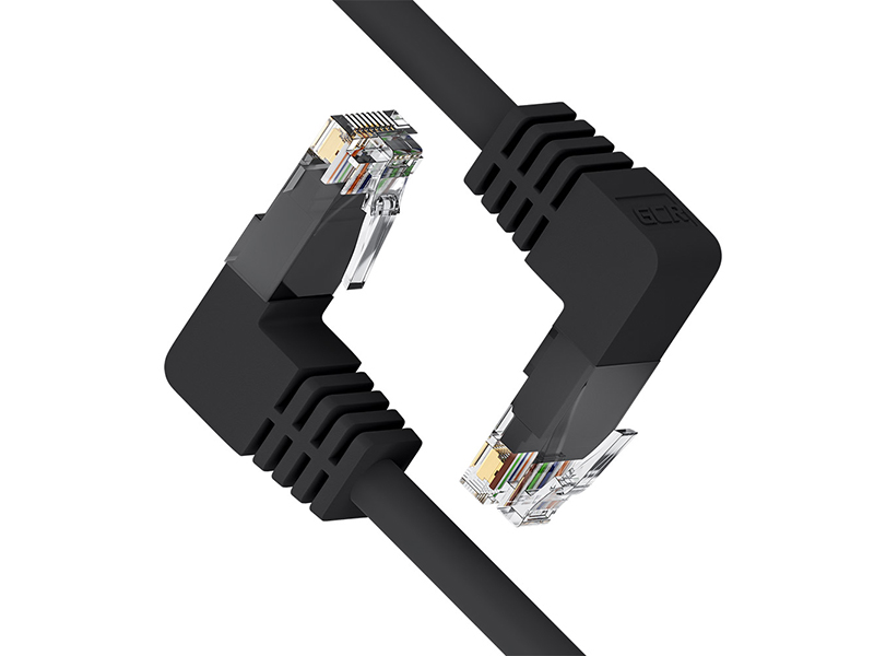 Сетевой кабель GCR UTP cat.5e RJ45 T568B 50cm Black GCR-53931