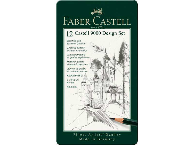 Карандаш чернографитный Faber-Castell Castell 9000 Design Set 12шт 119064