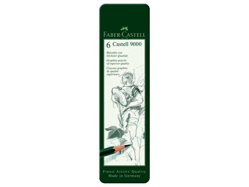 

Карандаш чернографитный Faber-Castell Castell 9000 6шт 119063, Castell 9000