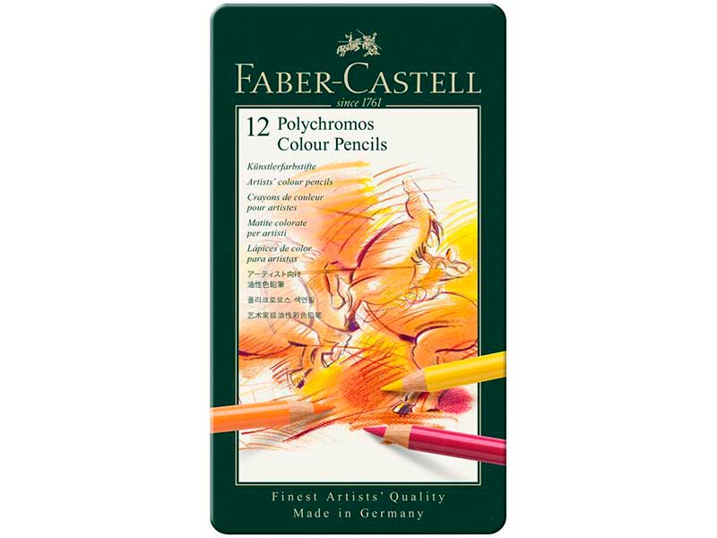 Карандаши цветные Faber-Castell Polychromos 12 цветов 110012