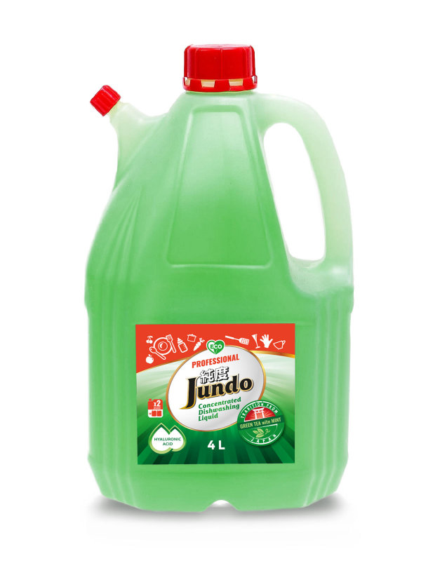 фото Средство для мытья посуды jundo green tea with mint 4l 4903720020234