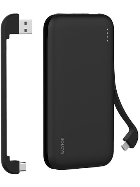 Внешний аккумулятор Xiaomi Solove Power Bank W7 10000mAh Black