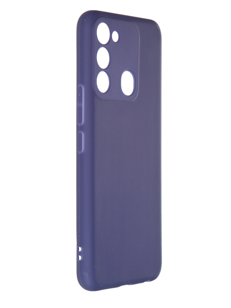 Чехол DF для Tecno Spark Go 2022 / Spark 8C Silicone Blue tCase-07 задняя крышка promise mobile для смартфона tecno spark go 2022 kg5m синий