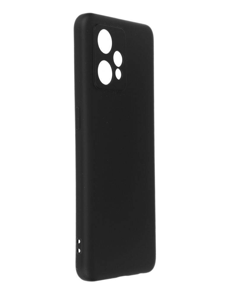 Чехол DF для Realme 9 Pro+ Silicone с микрофиброй Black rmOriginal-21