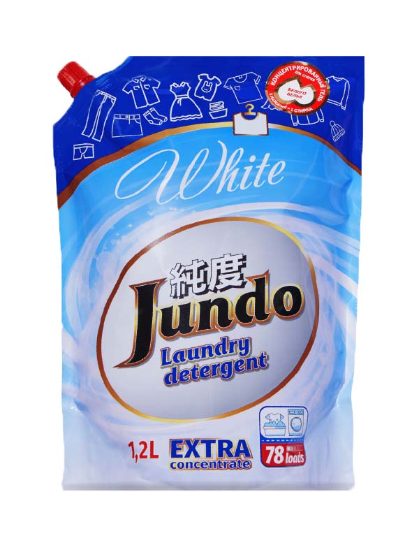 фото Средство гель для стирки белого белья jundo white 1.2l 4903720020166