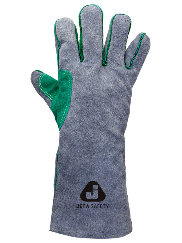 фото Перчатки сварщика jeta safety jwk501 ferrus max размер 10 (xl) grey-dark green jwk501-xl