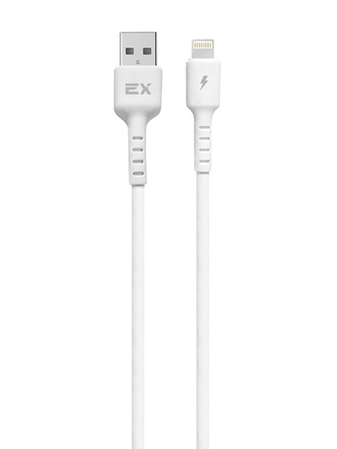 

Аксессуар Exployd Flow USB - Lightning 3A 1m Silicone White EX-K-1262, EX-K-1262