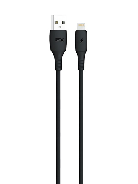 

Аксессуар Exployd Flow USB - Lightning 3A 1m Silicone Black EX-K-1285, EX-K-1285