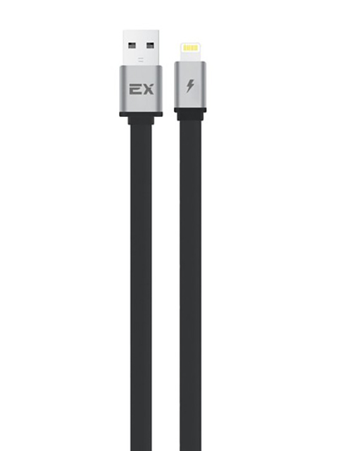 Аксессуар Exployd Flow USB - Lightning 2.4A 1m Silicone Black EX-K-1314