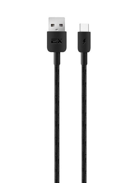 

Аксессуар Exployd Flow USB - Type-C 2.4A 1m Nylon Black EX-K-1257, EX-K-1257