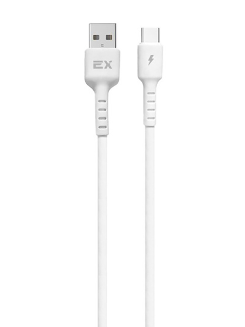 

Аксессуар Exployd Flow USB - Type-C 3A 1m Silicone White EX-K-1264, EX-K-1264