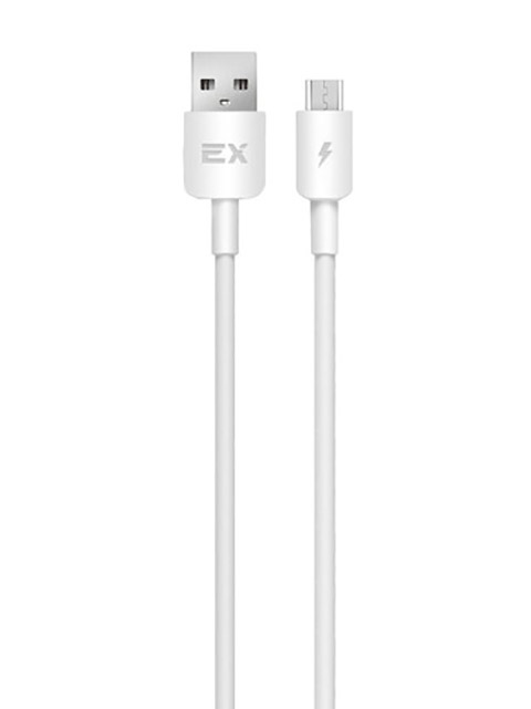 

Аксессуар Exployd USB - micro USB 1m 3A Flow White EX-K-1248, EX-K-1248