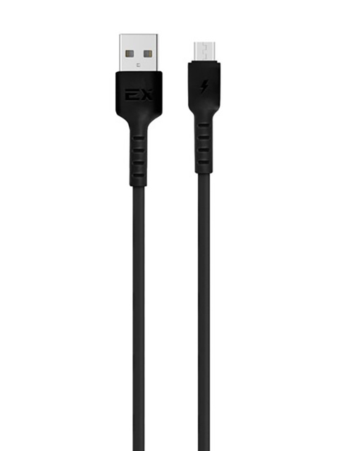 

Аксессуар Exployd USB - micro USB 1m 3A Flow Black EX-K-1259, EX-K-1259
