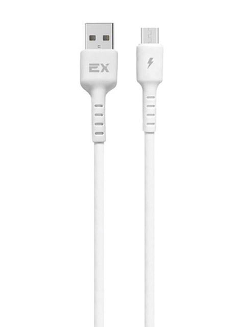 

Аксессуар Exployd USB - micro USB 1m 3A Flow White EX-K-1260, EX-K-1260