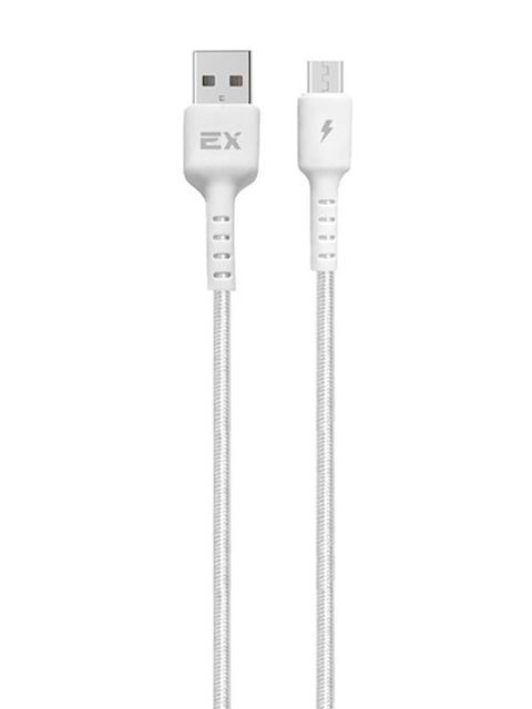 

Аксессуар Exployd USB - micro USB 1m 2.4A Flow White EX-K-1266, EX-K-1266