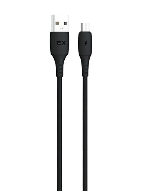 

Аксессуар Exployd USB - micro USB 1m 3A Flow Black EX-K-1283, EX-K-1283