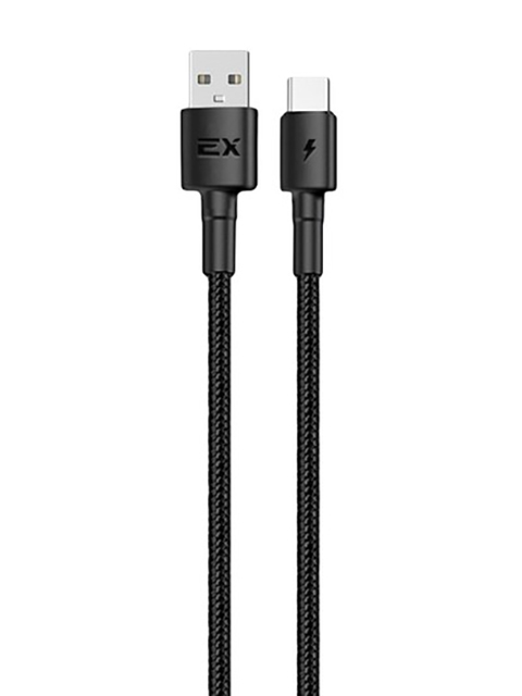 

Аксессуар Exployd Flow USB - Type-C 2.4A 1m Nylon Black EX-K-1281, EX-K-1281