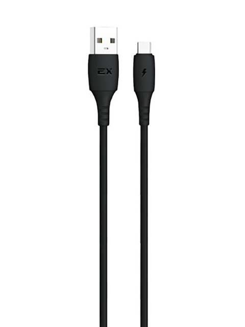 

Аксессуар Exployd Flow USB - Type-C 3A 1m Silicone Black EX-K-1287, EX-K-1287