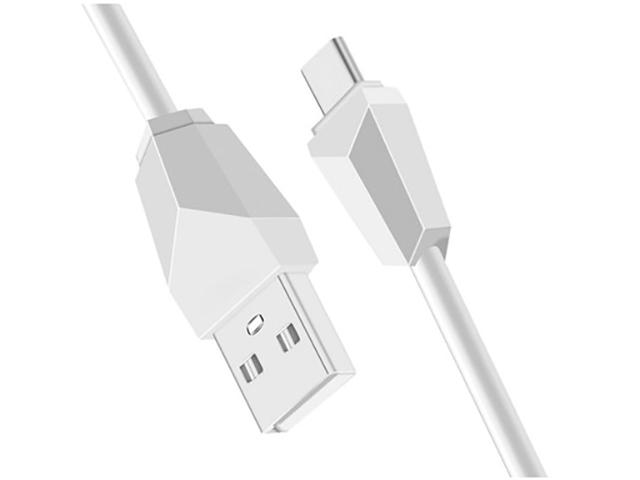 

Аксессуар Exployd Flow USB - Type-C 2.4A 1m Silicone White EX-K-1298, EX-K-1298