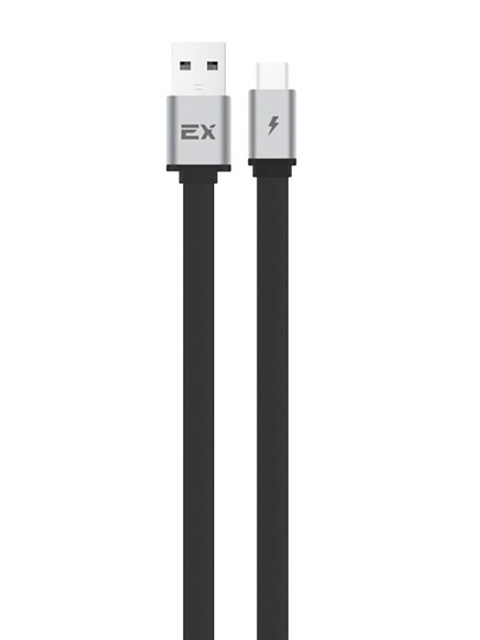 

Аксессуар Exployd Flow USB - Type-C 2.4A 1m Silicone Black EX-K-1315, EX-K-1315