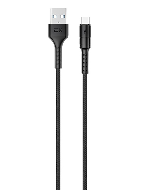 

Аксессуар Exployd Flow USB - Type-C 2.4A 1m Silicone Black EX-K-1321, EX-K-1321