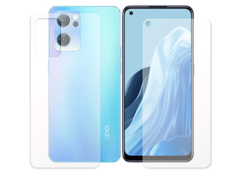 Гидрогелевая пленка LuxCase для Oppo Reno 7 0.14mm Front and Back Matte 90429