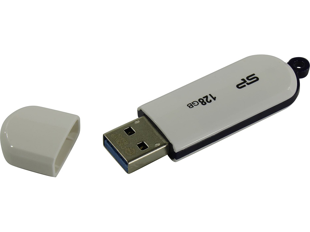 USB Flash Drive 128Gb - Silicon Power Blaze B32 USB 3.2 SP128GBUF3B32V1W usb flash drive 128gb netac u351 usb 3 0 nt03u351n 128g 30bk