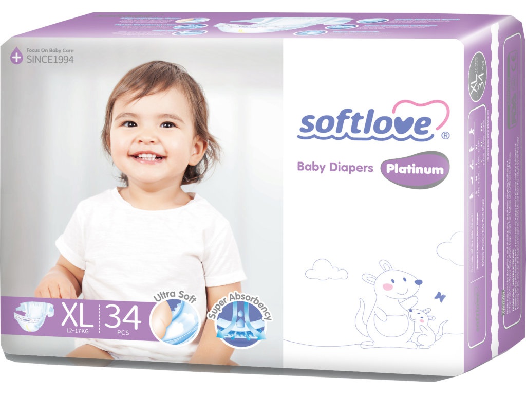 

Подгузники Softlove Platinum XL 12-17кг 34шт SK02XL34-6, SK02XL34-6