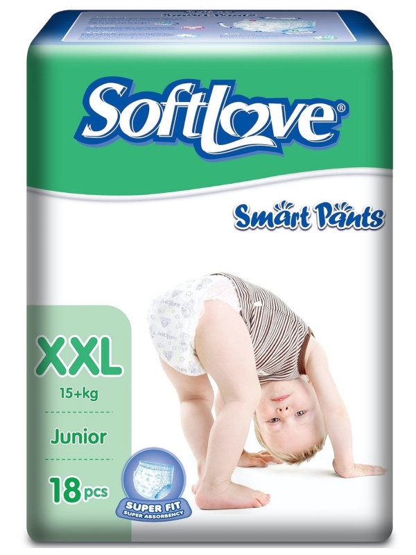Подгузники Softlove Smart Pants XXL Трусики 15+кг 18шт P00131B-18