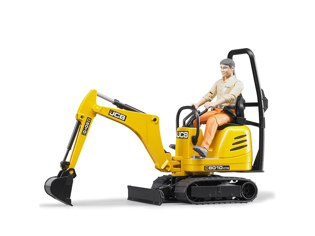 фото Мини экскаватор bruder jcb 8010 cts и рабочий 62-002