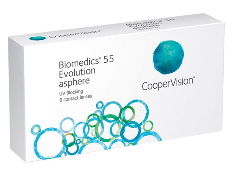 фото Контактные линзы coopervision biomedics 55 evolution asphere (6 линз / 8.6 / -2.25)