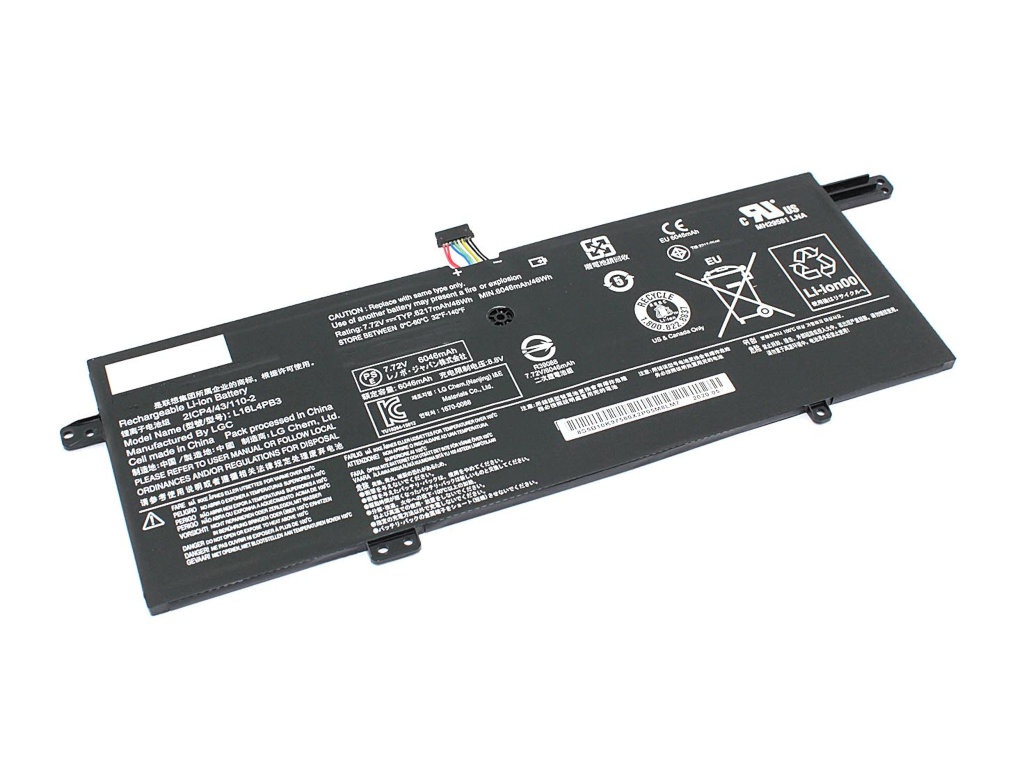 фото Аккумулятор vbparts (схожий с l16c4pb3) для lenovo ideapad 720s-13arr 7.72v 6217mah 075269