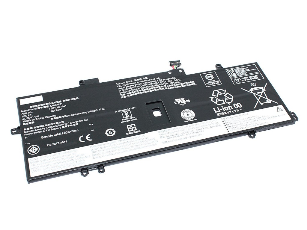 фото Аккумулятор vbparts (схожий с l18c4p71) для lenovo thinkpad carbon x1 gen 7 15.4v 3312mah 084524