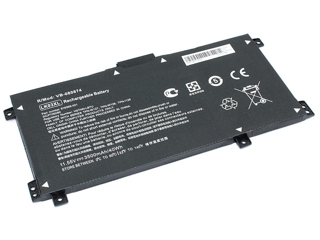 фото Аккумулятор vbparts (схожий с lk03xl) для hp envy 17m 11.55v 3500mah oem 080874