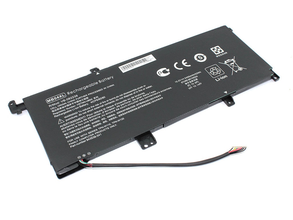 фото Аккумулятор vbparts (схожий с hstnn-ub6x) для hp envy m6-aq005dx 15.2v 3400mah oem 082239