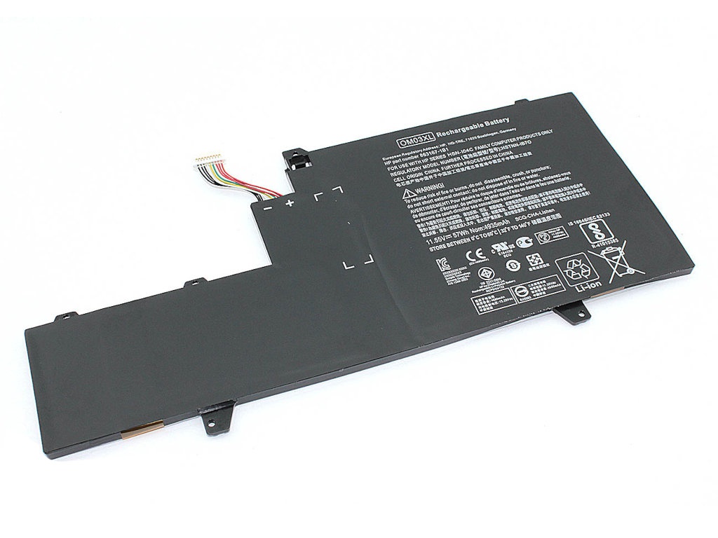 

Аккумулятор Vbparts (схожий с OM03XL) для HP EliteBook 1030 G2 Type B 11.55V 57Wh 077502, HP EliteBook 1030 G2