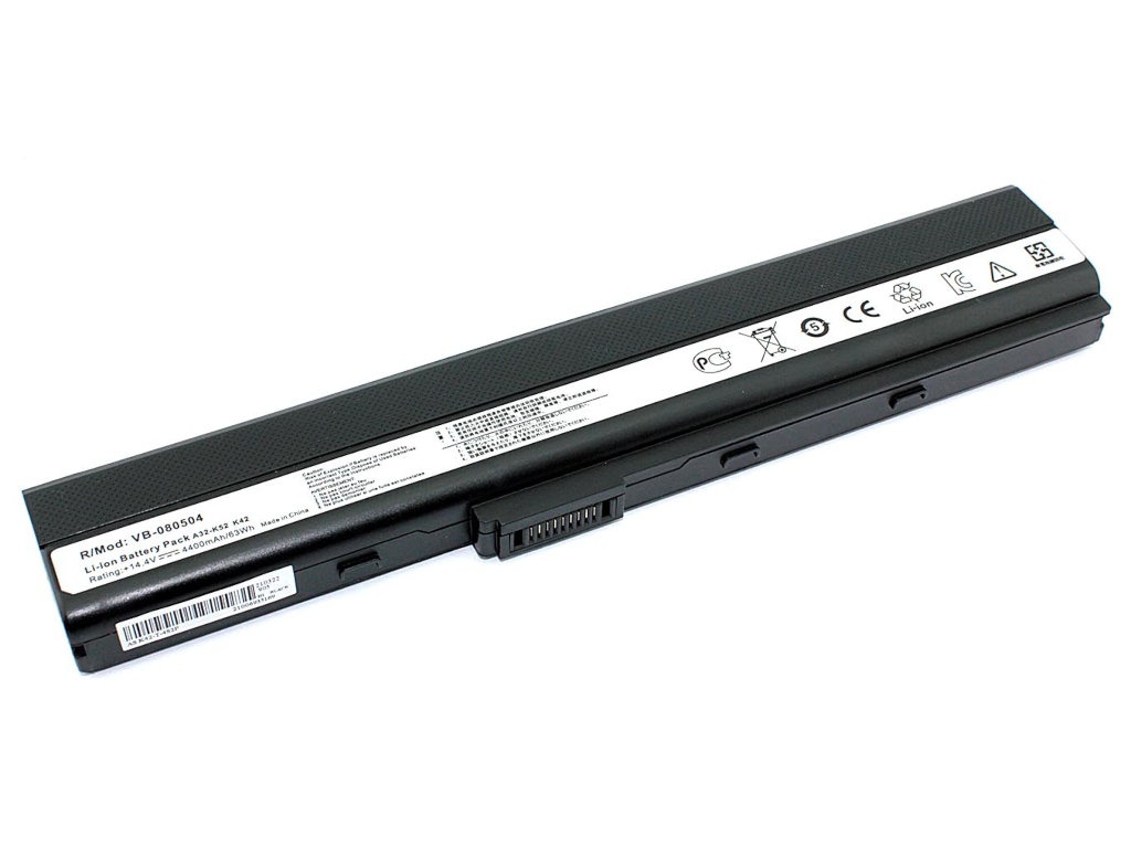

Аккумулятор Vbparts для ASUS K52 4400mAh A32-K52 14.4V OEM Black 080504, ASUS K52