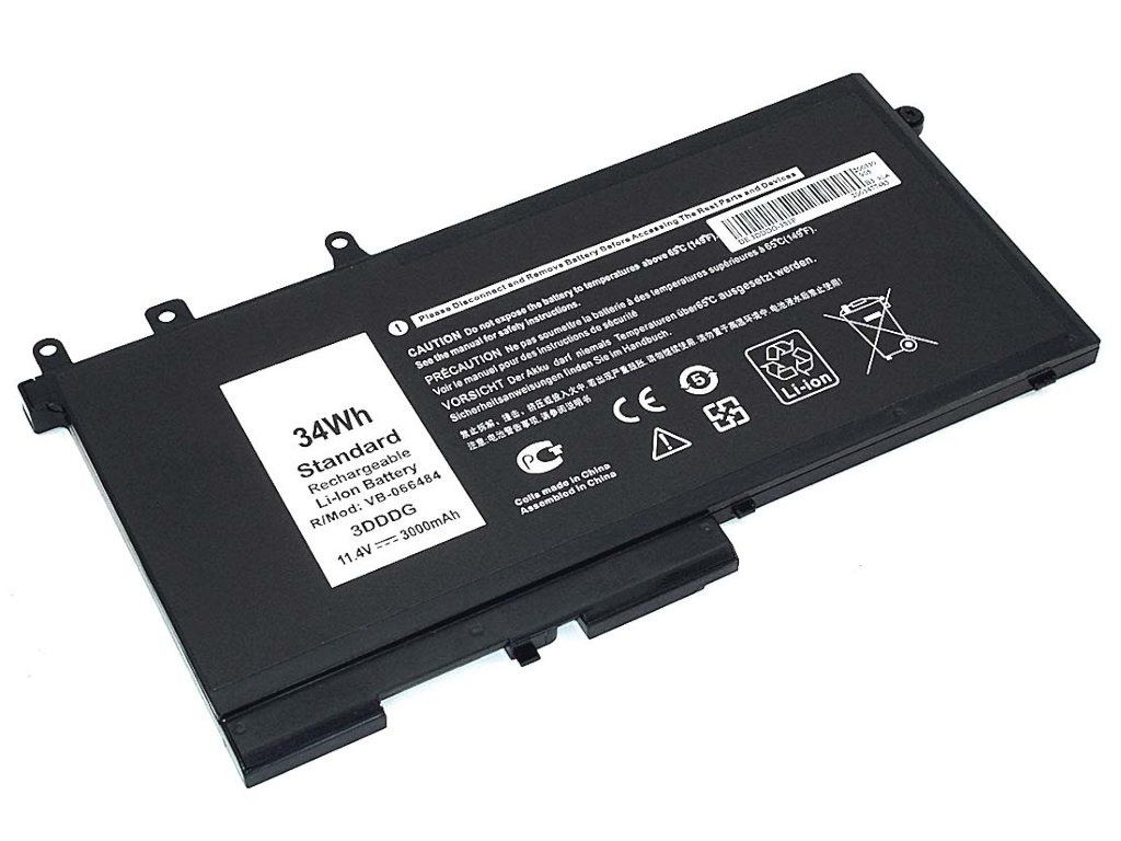 фото Аккумулятор vbparts для dell e5580/gjknx 11.4v 3000mah oem 066484