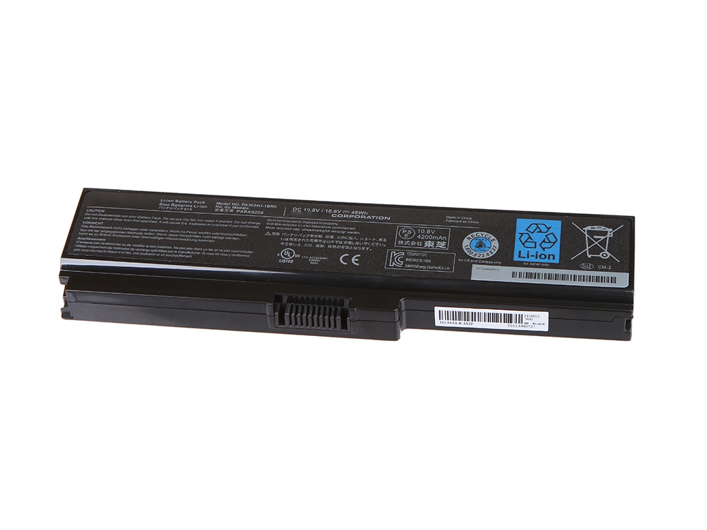 фото Аккумулятор vbparts (схожий с pa3634u-1bas) для toshiba satellite l750 4400mah black 002557