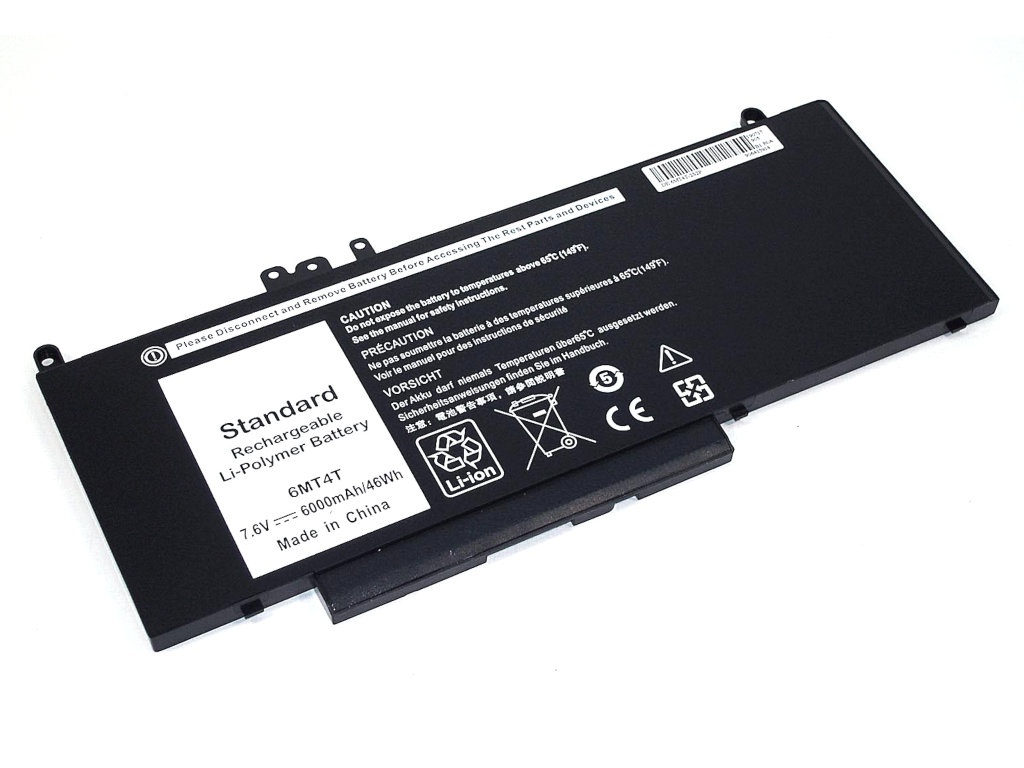 фото Аккумулятор vbparts для dell latitude 14-e5470 7.6v 6000mah oem black 064913