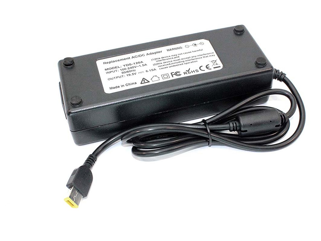 фото Блок питания vbparts 19.5v 6.15a rectangle oem для lenovo 079449