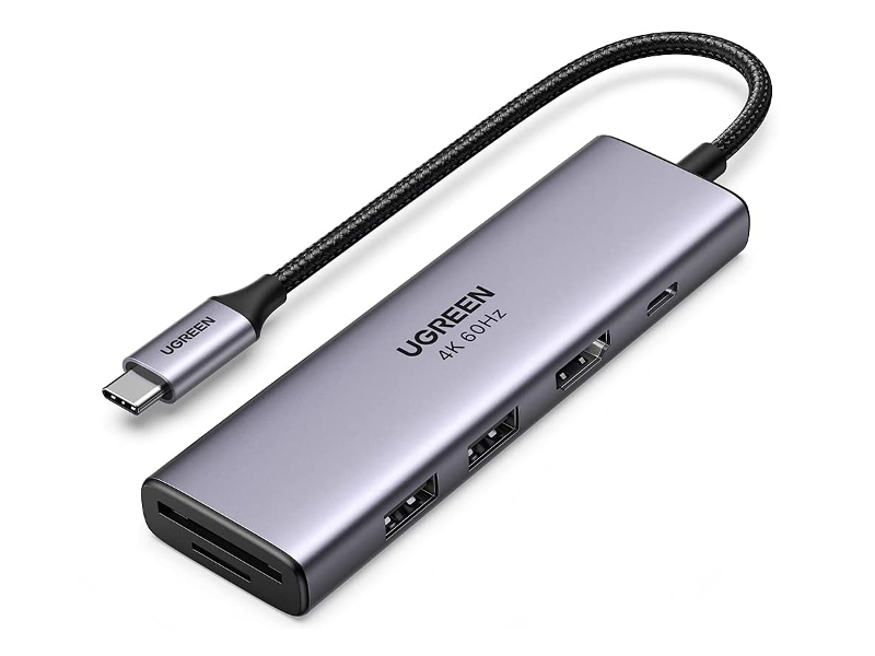  USB Ugreen 2USB 3.0/HDMI/TF/SD/PD 60384