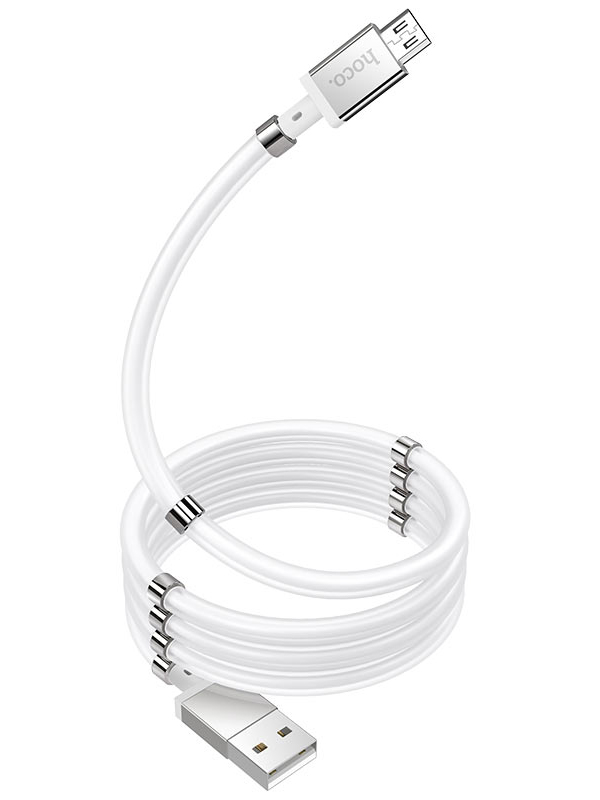 

Аксессуар Hoco U91 Magic Magnetic USB - MicroUSB 2.4A 1m White 6931474730732, U91 Magic Magnetic