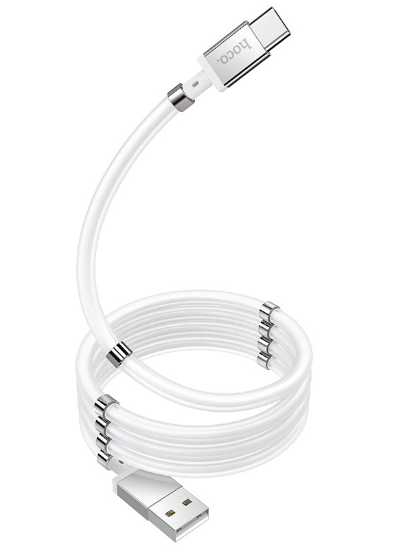 

Аксессуар Hoco U91 Magic Magnetic USB - Type-C 3A 1m White 6931474730749, U91 Magic Magnetic