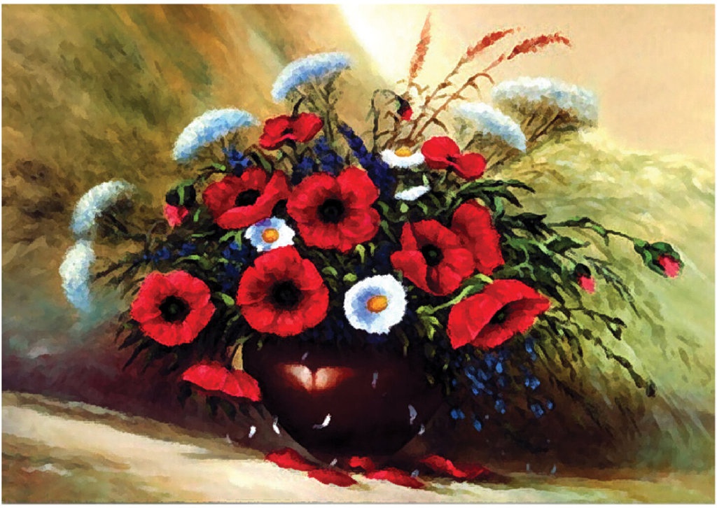 Набор для творчества Остров Сокровищ Картина стразами Полевые цветы 30х40cm 662425